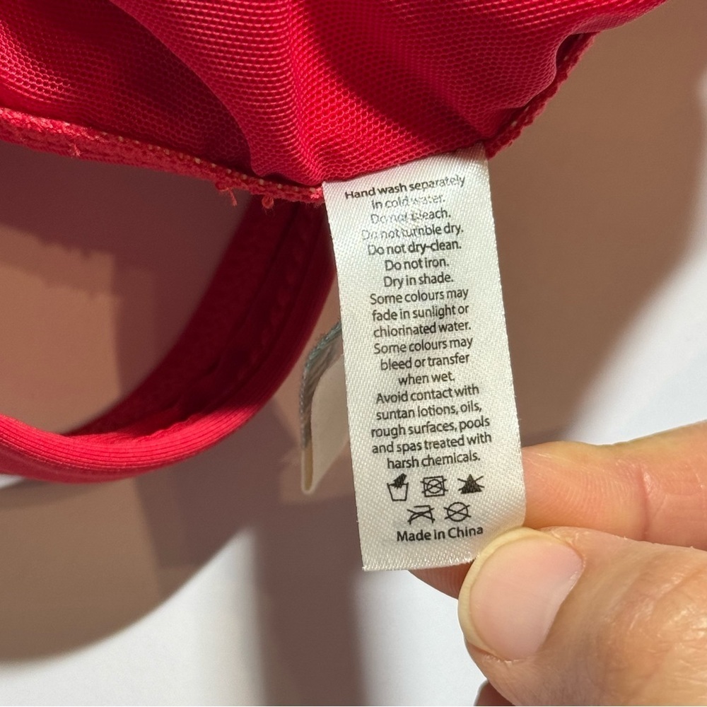 🌻 Sea Level Australia Eco Essentials Square Neck Red One-Piece Swimsuit size 14 - Picture 9 of 15